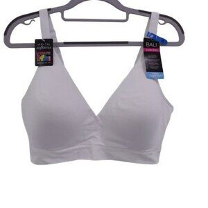 NEW Bali Comfort Revolution Modern Seamless Wirefree Bra Size XL White DF3380